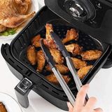 Varsoph Siyah Isıya Dayanıklı Yıkanılabilir Silikon Fırın ve Airfryer Yuvarlak Model Pişirme Matı 20 cm (5468)