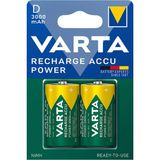 Varta 1.2 Volt - 3000 Mah Nı-Mh Büyük D Boy Şarjlı Pil 2lı Paket - Kırmızı
