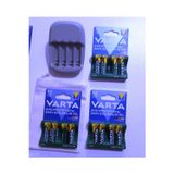 Varta 12 Adet 2100 Aa Şarj Edilebilir Kalem Pil+Ikea Stenkol Otomatik Şarj Cihazı+Kılıf