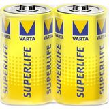 Varta 2014 Superlife C Size 2Li Orta Boy Pil 1,5 V Uzun Ömürlü Tek Kullanımlık