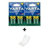 Varta 2100 mAh Şarjlı AA Kalem Pil 8'li + Pil Kutusu