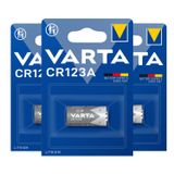 Varta 3 x Lityum fotoğraf pili 6205 CR123A 3V uzun kullanım ömrü her biri 1430mAh