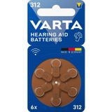 Varta 312 İşitme Cihazı Pili – 1.45V Çinko Hava – Cıvasız – Orijinal Almanya Üretimi