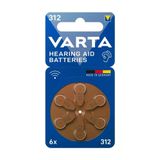 Varta 312 No Kulaklık ve İşitme Cihazları Pili 6'lı Paket