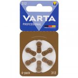 Varta 312 Numara 6'lı Kulaklık İşitme Cihazı Pili