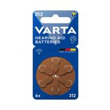 Varta 312 Numara İşitme Cihazı Pili - 6'lı Paket