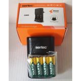 Varta 4 Adet Şarjlı 2100mah Aa Kalem Pilpromo Paket +sertec Stc-9v Aa-aaa Otomatik-hızlı Pil Şarj Cihazı