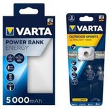 Varta 5000 Mah Powerbank + Şarjlı Kafa Feneri - Beyaz