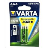 Varta 550mA AAA NiMH Şarjlı İnce Kalem Pil