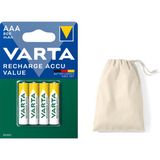 Varta 56613 Şarj Edilebilir Value 800MAH Aaa Ince Pil+Saklama Kesesi Hediye