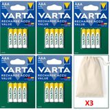 Varta 56616 Şarj Edilebilir Value 20 Adet 2100MAH Aa Kalem Pil+Saklama Kesesi Hediye