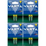 Varta 56703 800 mAh Blister AAA Ni-MH Şarj Edilebilir İnce Kalem Pil 2 x 4'lü