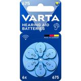 Varta 675 Numara İşitme Cihazı Pili 6'lı Blister 60 Adet 1,45 V Düğme Pil Uzun Ömürlü Güç