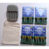 Varta 8 Adet Varta 2100MAH Aa Kalem +8 Adet Varta 800MAH Aaa Ince Pil+Ikea Stenkol Otomatik Şarj Aleti (Aa-Aaa)+Saklama Kesesi
