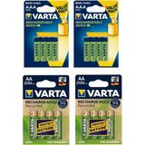 Varta 8 x 2100 Mah AA + 8 x 800 Mah AAA Şarjlı Pil