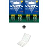 Varta 800 Mah Aaa Şarjlı İnce Kalem Pil 8'li + Pil Saklama Kutusu