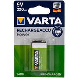 Varta 9 Volt 200 mAh Şarjlı Pil Ni-Mh Tek Kullanımlık Yüksek Performanslı Pil
