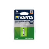 Varta 9V Şarjlı Pil 200 mAh 10 V Voltaj Güçlü Performanslı Uzun Ömürlü NiMH