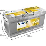 Varta A4 Agm 105 Ah Akü Start-Stop H15 Eski Kodu