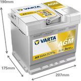 Varta A9 Agm 50 Ah Akü Start-Stop