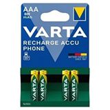 Varta AAA İnce 800MAH NI-MH 4 Adet Varta Şarjlı Pil
