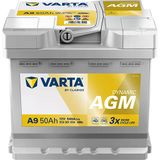 Varta Akü 12V 50 Ah Amper 540A Cca Start&Stop Dynamic Agm A9
