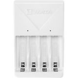 VARTA Akü şarj cihazı, 4 x AA 2100 mAh dahil, şarj edilebilir piller için pil şarj cihazı, aynı anda 2 veya 4 AA/AAA şarj eder, tak şarj cihazı, beyaz