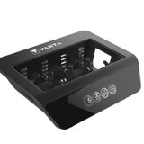 VARTA Akü şarj cihazı, şarj edilebilir AA/AAA/C/D/9V ve USB cihazlar için, LCD Universal Charger+, tek yuvalı şarj, donanımsız, siyah
