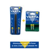 Varta Aluminyum Light F10 Fener & Power Şarj Edilebilir İnce Kalem Pil 1000Mah AAA 2 Adet