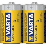 Varta Büyük Pil 2 'li- Kalın Pil - Size D