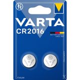 Varta CR 2016 3 Volt Lityum Pil 87 mAh Kapasite Tek Kullanımlık 2'li Paket Yüksek Performans