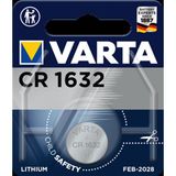 Varta CR1632 3V Lithium Tek Kullanımlık Pil 2 V Yüksek Performanslı Güç Kaynağı