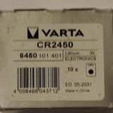 Varta CR2450 Lithium Pil 3V