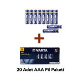 Varta Endüstriyel Aaa Ince Kalem Pil 1.5V Alkalin 20'li