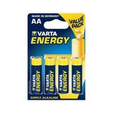 Varta Energy AA 1.5V Alkalin Kalem Pil 4'lü Paket (4106) Saat ve Kumanda Pili