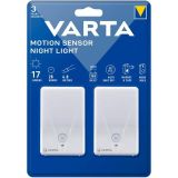 VARTA Hareket Sensörlü LED Gece Lambası – 17 Lümen, 3x AAA Pil Dahil, Otomatik Kapanma - İki'li Paket