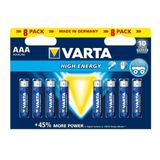Varta High Energy AAA 8'li Pil