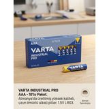Varta Industrial Pro Alkaline Aaa Ince Pil 10'lu Paket