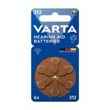 Varta İşitme Cihazı Pilleri 312 Blister 6