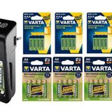 Varta Lcd Plug Plus Şarj Cihazı + 16x2100 Mah Aa + 16x800 Mah Aaa Şarjlı Pil