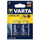 Varta Longlıfe 2'li Power Alkalin C Orta Boy Pil