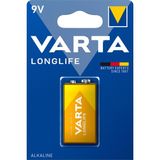 Varta Longlife 9V Pil Tekli Paket 4 Adet Alkalin 1,2 V Voltaj AA Kalem Pil Uzun Ömürlü