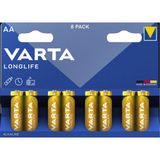 Varta Longlife AA Kalem Alkalin Pil Paket 8'li