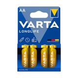 Varta Longlife AA Kalem Pil 4'lü Paket (Alkalin) (5'li Paket)