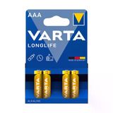 Varta Longlife AAA İnce Kalem Pil 4'lü Paket (Alkalin) (6'li Paket)