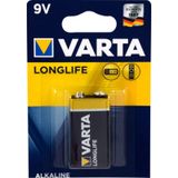 Varta Longlife Alkalin Pil 9V, E-Block, 6LP3146