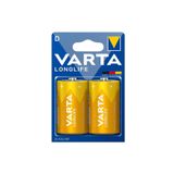 Varta Longlife Alkalin Pil D,LR20, 1,5V, 2'li Paket