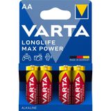 Varta Longlife Max Power AA Alkalin Kalem Pil, LR6, 1,5V, 4'lü Paket