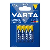 Varta Longlife Power 8'li AAA İnce Kalem Pil