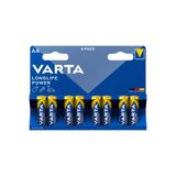 Varta Longlife Power AA Alkalin Kalem Pil, LR6, 1,5V, 8'li Paket